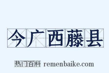 今广西藤县是什么意思的图片